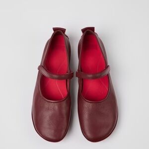 Camper Right Nina Ballerina Flats in burgundy leather Size 40